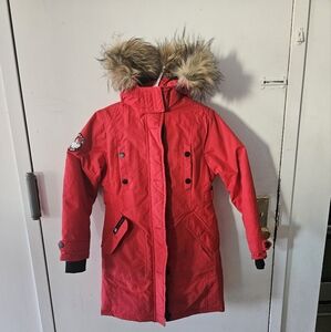 Girls Red Canda Goose coat